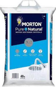 DESCRIPTION: (1) CLEAN AND PROTECT WATER SOFTENER PELLETS BRAND/MODEL: MORTON SIZE: 40 LB RETAIL$: $10.00 EA QTY: 1