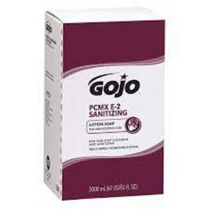 DESCRIPTION: (4) PCMX E-2 SANITIZING LOTION SOAP BRAND/MODEL: GOJO SIZE: 2000 ML RETAIL$: $25.00 EA QTY: 4