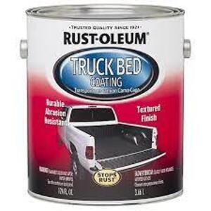 DESCRIPTION: (1) TRUCK BED COATING BRAND/MODEL: RUST-OLEUM #4YLD1 INFORMATION: BLACK SIZE: 1 GALLON RETAIL$: $64.93 EA QTY: 1