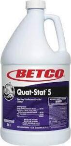 DESCRIPTION: (2) ONE STEP DISINFECTANT VIRUCIDE CLEANER BRAND/MODEL: BETCO QUAT STAT 5 SIZE: 1 GALLON RETAIL$: $70.00 EA QTY: 2