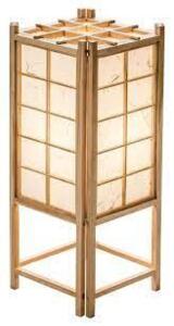 DESCRIPTION: (1) JAPANESE LAMP BRAND/MODEL: WOODEN TATAMILITE RETAIL$: $100.00 EA QTY: 1