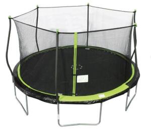 DESCRIPTION: (1) TRAMPOLINE W/SAFETY ENCLOSURE BRAND/MODEL: BOUNCE PRO SIZE: 14' DIAMETER RETAIL$: $229 QTY: 1