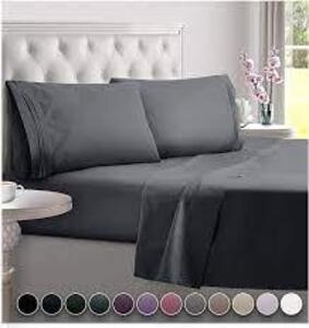 DESCRIPTION: (1) DEEP POCKET SHEET SET BRAND/MODEL: DREAMCARE INFORMATION: GRAY, 1 FLAT SHEET, 1 FITTED SHEET, 2 PILLOW CASES SIZE: QUEEN RETAIL$: $32