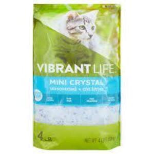 DESCRIPTION: (1) MINI CRYSTAL UNSCENTED CAT LITER BRAND/MODEL: VIBRANT LIFE SIZE: 4 LB RETAIL$: $12.87 EA QTY: 1