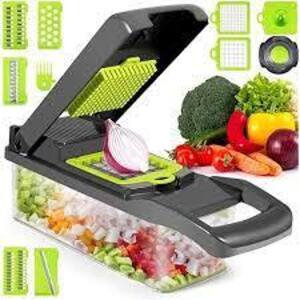 DESCRIPTION: (1) VEGGIE SLICER BRAND/MODEL: KITCHEN IDEAS INFORMATION: GRAY SIZE: 15 PIECES RETAIL$: $20.99 EA QTY: 1