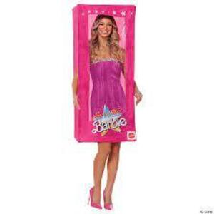 DESCRIPTION: (1) BARBIE BOX COSTUME BRAND/MODEL: BARBIE INFORMATION: ADULT UNISEX SIZE: ONE SIZE RETAIL$: $49.99 EA QTY: 1