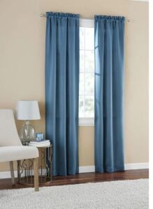 DESCRIPTION: (1) BLACK OUT CURTAIN BRAND/MODEL: MAINSTAYS #MS99-270-306-22 INFORMATION: BLUE MIDNIGHT SIZE: 30" W X 84" L RETAIL$: $27.99 EA QTY: 1