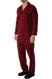 DESCRIPTION: (1) FLANNEL MATCHING PAJAMA SET BRAND/MODEL: HANES INFORMATION: RED AND PLAD SIZE: MEDIUM RETAIL$: $29.99 EA QTY: 1