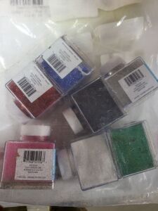 DESCRIPTION: (7) CONTAINERS OF COLOR GLITTER BRAND/MODEL: SULYN EXTRA FINE SIZE: 2.5 OZ RETAIL$: $4.00 EA QTY: 7