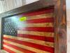 WOODEN AMERICAN FLAG IN WOOD FRAME - 2