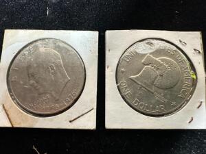 (2)- LIBERTY SILVER DOLLARS