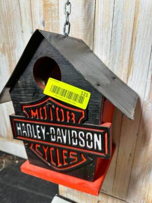 HARLEY DAVIDSON METAL BIRDHOUSE