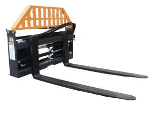 DESCRIPTION: 58" SKID STEER HYDRAULIC ADJUSTABLE PALLET FORK ATTACHMENT BRAND/MODEL: WOLVERINE PFA-11-3300G INFORMATION: NEW, SERIAL # PFA-11-3300G QT