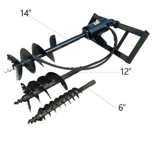 DESCRIPTION: 6"/12"/14" SKID STEER AUGER ATTACHMENT SET BRAND/MODEL: MOWER KING SSECAG-Y INFORMATION: NEW, SERIAL # SSECAGY23071101H QTY: 1