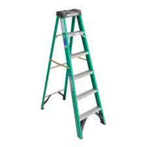 DESCRIPTION: (1) FIBERGLASS STEP LADDER BRAND/MODEL: WERNER #FS206 INFORMATION: GREEN SIZE: 6', 225 LB CAPACITY RETAIL$: $79.97 EA QTY: 1