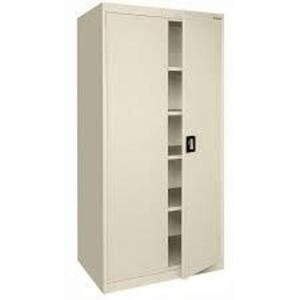 DESCRIPTION: (1) STORAGE CABINET BRAND/MODEL: SANDUSKY LEE INFORMATION: CREAM SIZE: 18" D , 72" H, 30"W RETAIL$: $371.99 EA QTY: 1