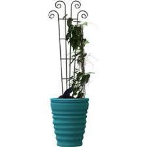 DESCRIPTION: (2) WAVE TRELLIS FOR PLANTS BRAND/MODEL: PANACER PATIO & GARDEN INFORMATION: BLACK RETAIL$: $46.20 EA QTY: 2