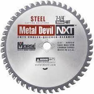 DESCRIPTION: (3) CIRCULAR SAW BLADE BRAND/MODEL: MORSE INFORMATION: STEEL, METAL DEVIL SIZE: 7-1/4" RETAIL$: $56.37 EA QTY: 3