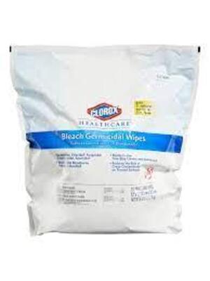 DESCRIPTION: (2) BLEACH GERMICIDAL WIPES BRAND/MODEL: CLOROX HEALTHCARE#30359 INFORMATION: 110 COUNT POUCH RETAIL$: $25.00 EA QTY: 2