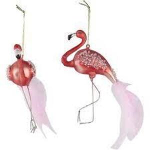 DESCRIPTION: (2) BOXES OF (2) FLAMINGO ORNAMENTS BRAND/MODEL: JUVALE INFORMATION: PINK RETAIL$: $20.99 EA QTY: 2