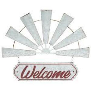 DESCRIPTION: (3) WELCOME SIGNS INFORMATION: METAL SIZE: WELCOME RETAIL$: $26.99 EA QTY: 3