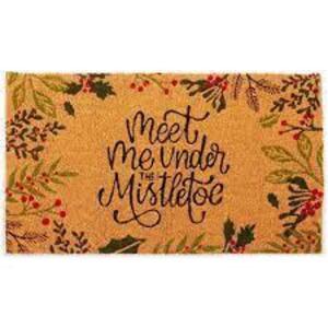 DESCRIPTION: (3) WELCOME MATS BRAND/MODEL: HOLIDAY INFORMATION: "MEET ME UNDER THE MISLETOE" RETAIL$: $31.49 EA QTY: 3