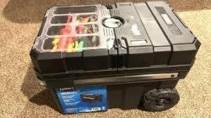 DESCRIPTION: (1) YARD TOOL SETUP, LOCKING STORAGE PORTABLE CASE BRAND/MODEL: HART INFORMATION: BLACK RETAIL$: $55.10 EA QTY: 1