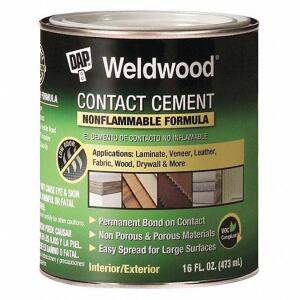 DESCRIPTION: (2) CONTACT CEMENT BRAND/MODEL: DAP WELDWOOD #2NJ92 RETAIL$: $26.19 SIZE: 1 GALLON QTY: 2