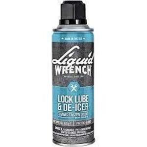 DESCRIPTION: (6) LOCK LUBRICANT AND DE-ICER BRAND/MODEL: LIQUID WRENCH # LLDO3 SIZE: 3 OZ RETAIL$: $$19.99 EA QTY: 6