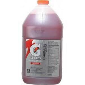 DESCRIPTION: (2) SPORTS DRINK MIX, LIQUID CONCENTRATE BRAND/MODEL: GATORADE #2AF76 INFORMATION: FRUIT PUNCH SIZE: 1 GALLON RETAIL$: $17.17 EA QTY: 2