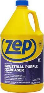 DESCRIPTION: (1) CONCENTRATED INDUSTRIAL PURPLE DEGREASER BRAND/MODEL: ZEP #ZU0856128 SIZE: 1 GALLON RETAIL$: $30.00 EA QTY: 1