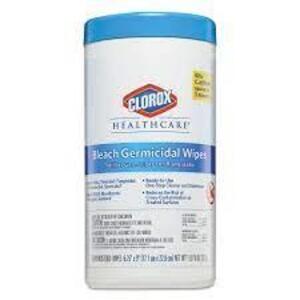 DESCRIPTION: (1) CASE OF (6) GERMICIDAL WIPES BRAND/MODEL: CLOROX HEALTCARE #1XEZ3 RETAIL$: $137.86 TOTAL QTY: 1