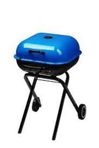 DESCRIPTION: (1) ROLLING BBQ GRILL BRAND/MODEL: AMERICANA INFORMATION: BLUE RETAIL$: $64.00 EA QTY: 1