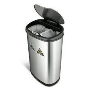 DESCRIPTION: (1) TOUCHLESS TRASH CAN BRAND/MODEL: NINESTARS INFORMATION: STAINLESS RETAIL$: $100.00 EA QTY: 1