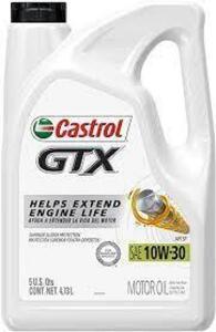 DESCRIPTION: (2) MOTOR OIL BRAND/MODEL: CASTROL GTX 10W-30 RETAIL$: $20.00 EA SIZE: 5 QT QTY: 2