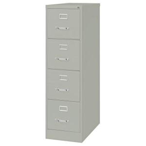 DESCRIPTION: (1) DEEP VERTICAL FILE CABINET BRAND/MODEL: HIRSCH/16700 INFORMATION: 4 DRAWER LETTER SIZE, SIZE: 15" x 26 1/2" x 52" RETAIL$: $264.49 QT