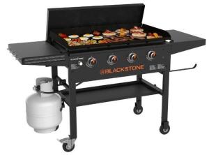 DESCRIPTION: (1) 4-BURNER 36" GRIDDLE BRAND/MODEL: BLACKSTONE/2177 INFORMATION: INCLUDES HARD COVER RETAIL$: $297.77 QTY: 1