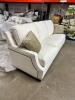 (2)- 99" MATCHING WHITE SOFAS - 5