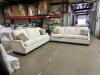 (2)- 99" MATCHING WHITE SOFAS - 11