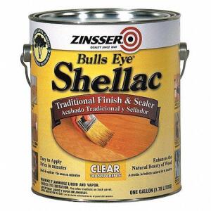 DESCRIPTION: (2) TRADITIONAL FINISH AND SEALER SHELLAC BRAND/MODEL: ZINSSER BULLS EYE #36RD93 RETAIL$: $66.01 EA SIZE: 1 GALLON QTY: 2