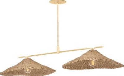 VALIER MODERN VINTAGE GOLD LEAF ISLAND LIGHTING