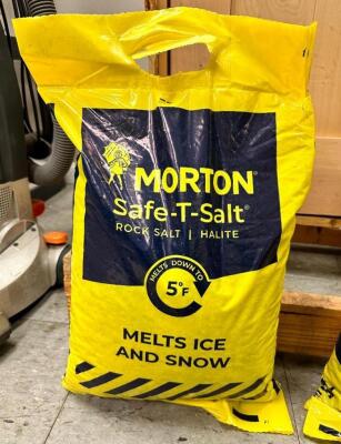 (3)- BAGS OF ROCK SALT ICE MELT