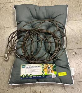 DOG BED & LONG OUTDOOR DOG LEASH