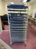 15 TRAY ROLLING PAN RACK WITH COOLING TRAYS