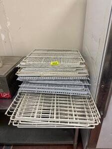 LARGE GROUP OF ASSORTED COOLER RACKING PIECES