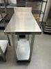 30" X 15" STAINLESS TABLE W/ 1" BACK SPLASH - 2