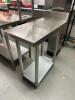 30" X 15" STAINLESS TABLE W/ 1" BACK SPLASH - 3