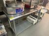 48" X 24" STAINLESS TABLE W/ 1" BACK SPLASH