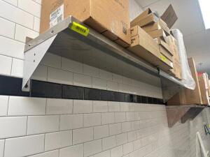 72" X 12" STAINLESS WALL SHELF