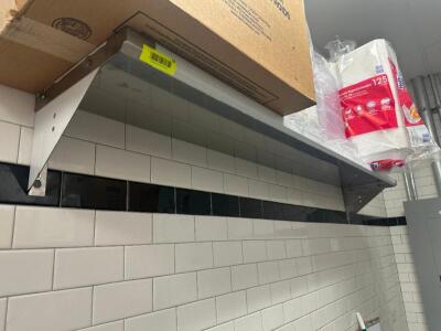 72" X 12" STAINLESS WALL SHELF